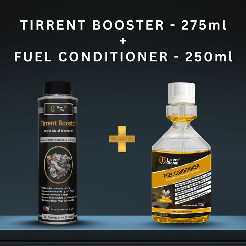Tirrent Booster Engine Metal Treatment (275ml) + Tirrent Fuel Conditioner (250ml)