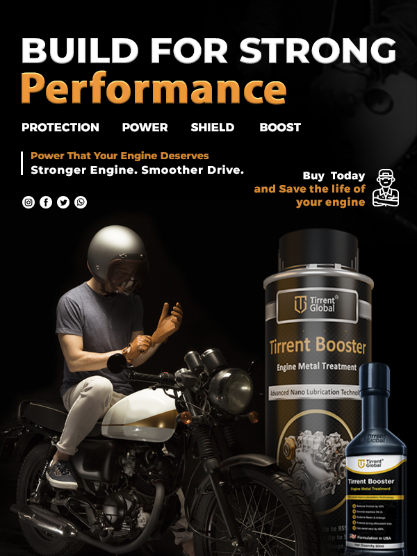 Tirrent Booster Engine Metal Treatment (275ml) Engine Oil Additive, High-Tech Wear Protection for Petrol and Diesel Vehicles