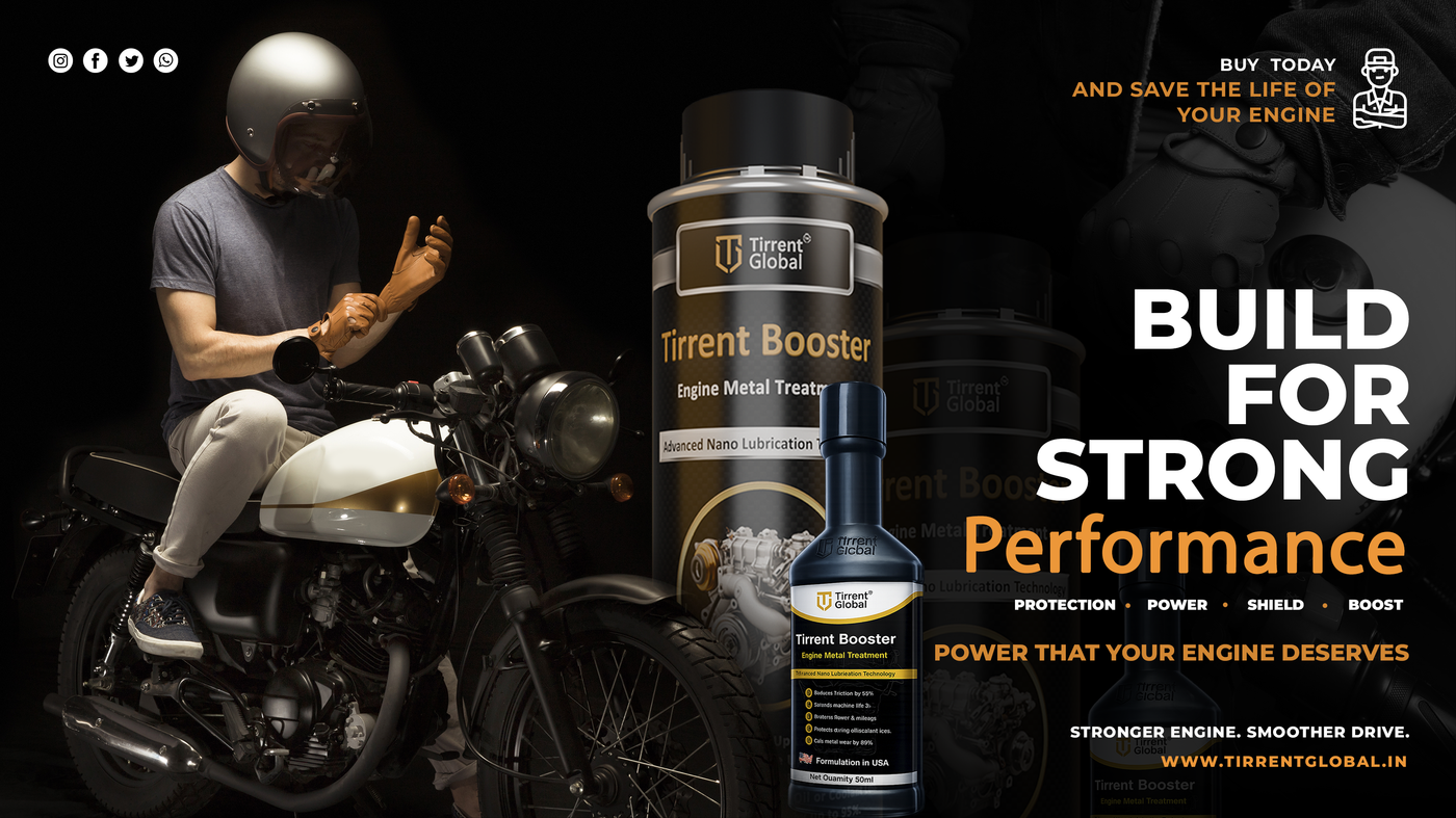 Tirrent Booster Engine Metal Treatment (275ml) Engine Oil Additive, High-Tech Wear Protection for Petrol and Diesel Vehicles