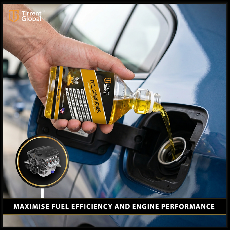 Tirrent Fuel Conditioner | Fuel Additive for Bikes, Scooters and Cars | Fuel Injector Cleaner | Mileage Booster Compatible for Petrol, Diesel and Bio Fuels (250 ml)