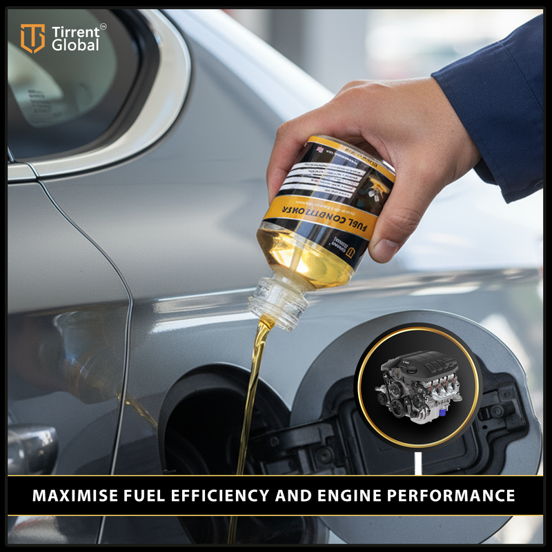 Tirrent Fuel Conditioner | Fuel Additive for Bikes, Scooters and Cars | Fuel Injector Cleaner | Mileage Booster Compatible for Petrol, Diesel and Bio Fuels (40 ml)
