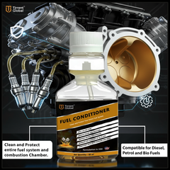 Tirrent Fuel Conditioner | Fuel Additive for Bikes, Scooters and Cars | Fuel Injector Cleaner | Mileage Booster Compatible for Petrol, Diesel and Bio Fuels (40 ml)