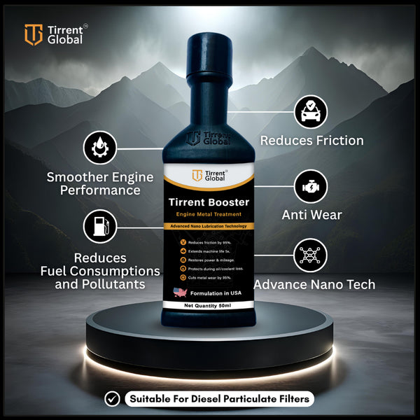 Tirrent Booster Engine Metal Treatment | Engine Oil Additive, High-Tech Wear Protection for Bikes and Scooter (50ml)