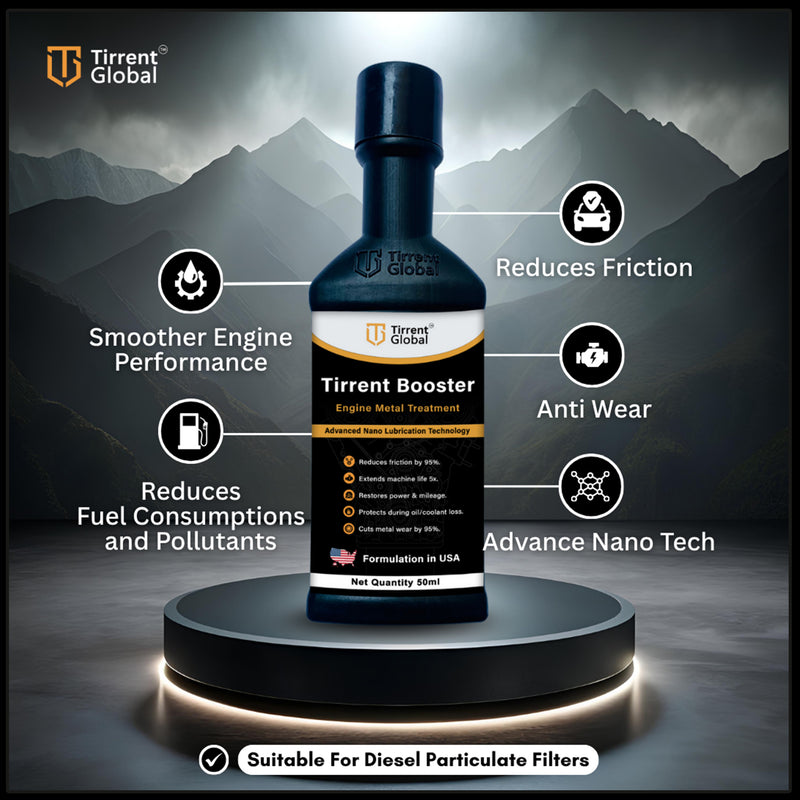 Tirrent Booster Engine Metal Treatment | Engine Oil Additive, High-Tech Wear Protection for Bikes and Scooter (50ml)