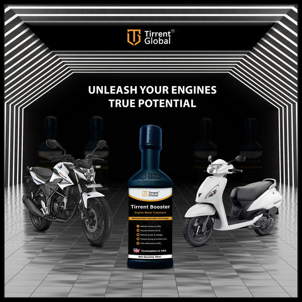 Tirrent Booster Engine Metal Treatment | Engine Oil Additive, High-Tech Wear Protection for Bikes and Scooter (50ml)