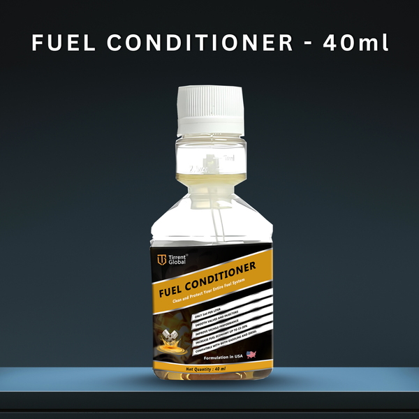 Tirrent Fuel Conditioner | Fuel Additive for Bikes, Scooters and Cars | Fuel Injector Cleaner | Mileage Booster Compatible for Petrol, Diesel and Bio Fuels (40 ml)